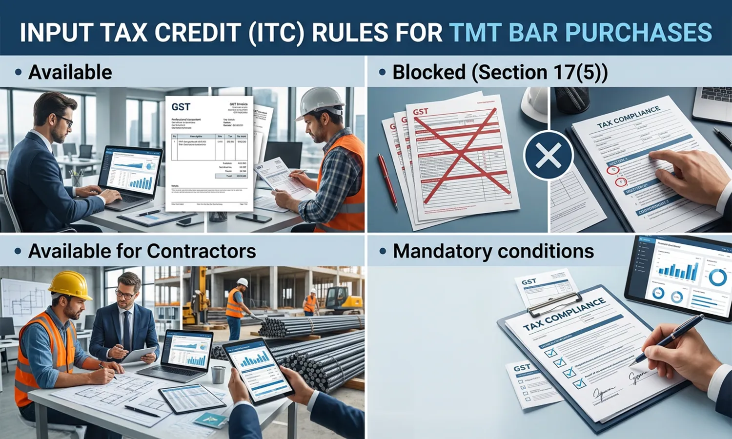 Input Tax Credit (ITC) Rules for TMT Bar Purchases
